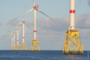 Windkraftanalagen im Windpark Nordsee Ost (Alexander Kuhn)