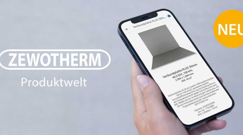 ZEWOTHERM mit neuer App mit Informationen über Produkte