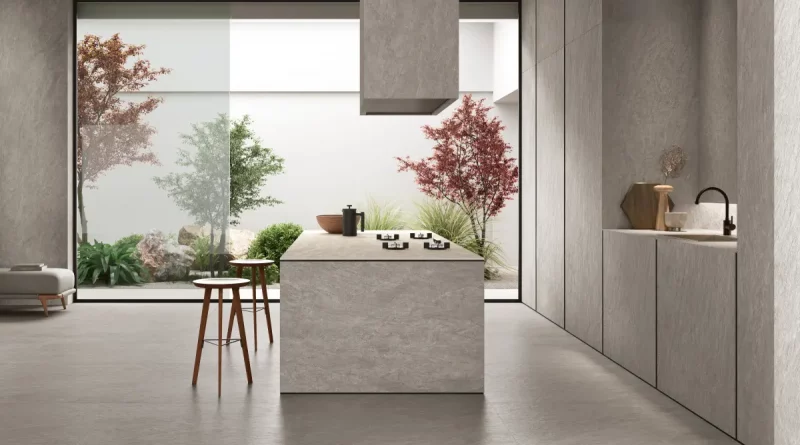 Feinsteinzeug für Küche und Wohnräume: Einheitliches Design von NovaBell