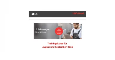 LG bietet neue Schulungskurse zu Klima- und Wärmepumpensystemen im dritten Quartal 2026 an