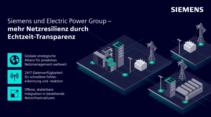 Siemens und Electric Power Group stärken Echtzeitüberwachung von Stromnetzen